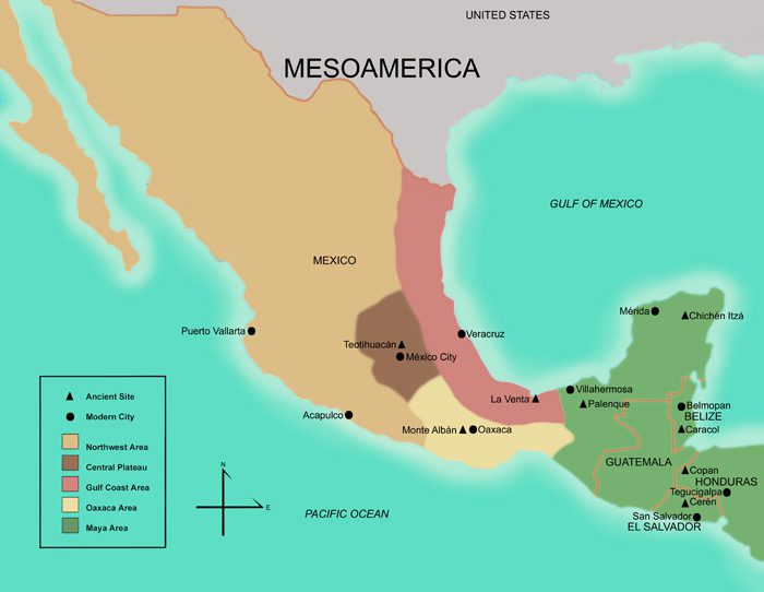 A qué hace referencia el término Mesoamérica en la historia y cultura 16 mapa antiguo de mesoamerica y sus culturas