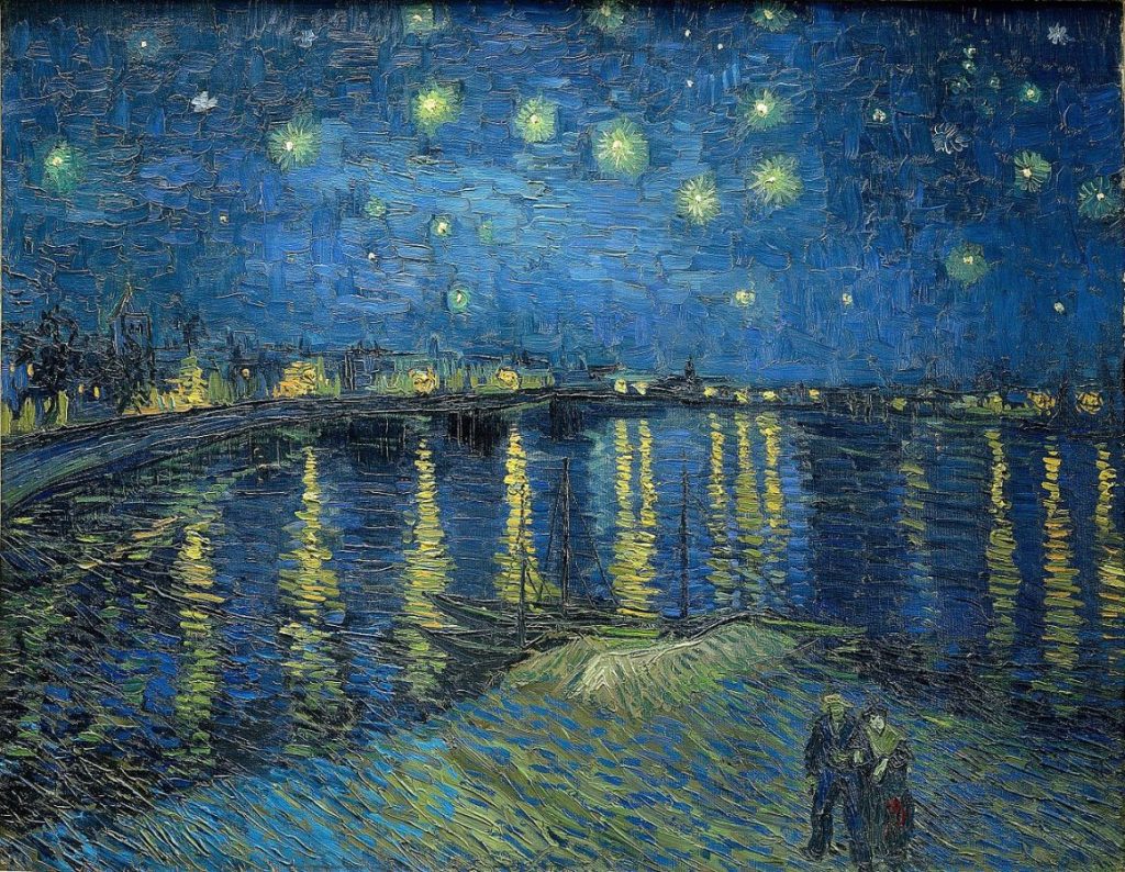 Qué ocurrió con la vida y la obra de Vincent van Gogh 3 pintura nocturna con estrellas y paisaje postimpresionista