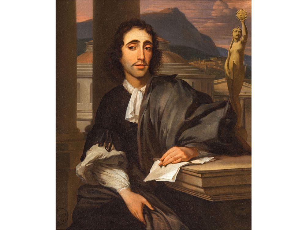 Quién fue Baruch Spinoza y qué dice su "Libro de Dios" 9 retrato de baruch spinoza en un entorno filosofico